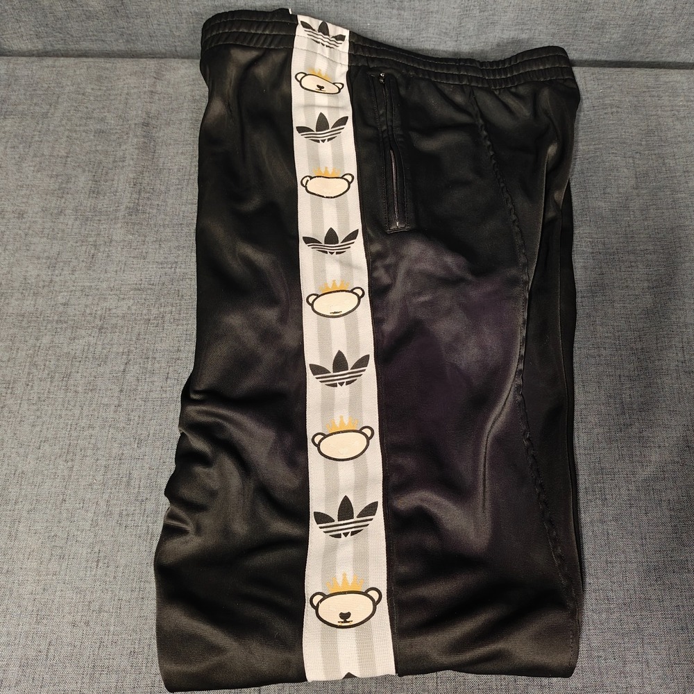 Adidas 25 Originals Track Pants Retro Bear Black RARE Sz M
